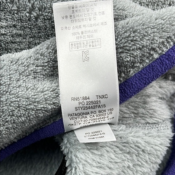 Patagonia M Women's‎ Gray and Purple Re Tool T Snap Fleece Pullover - Picture 6 of 10